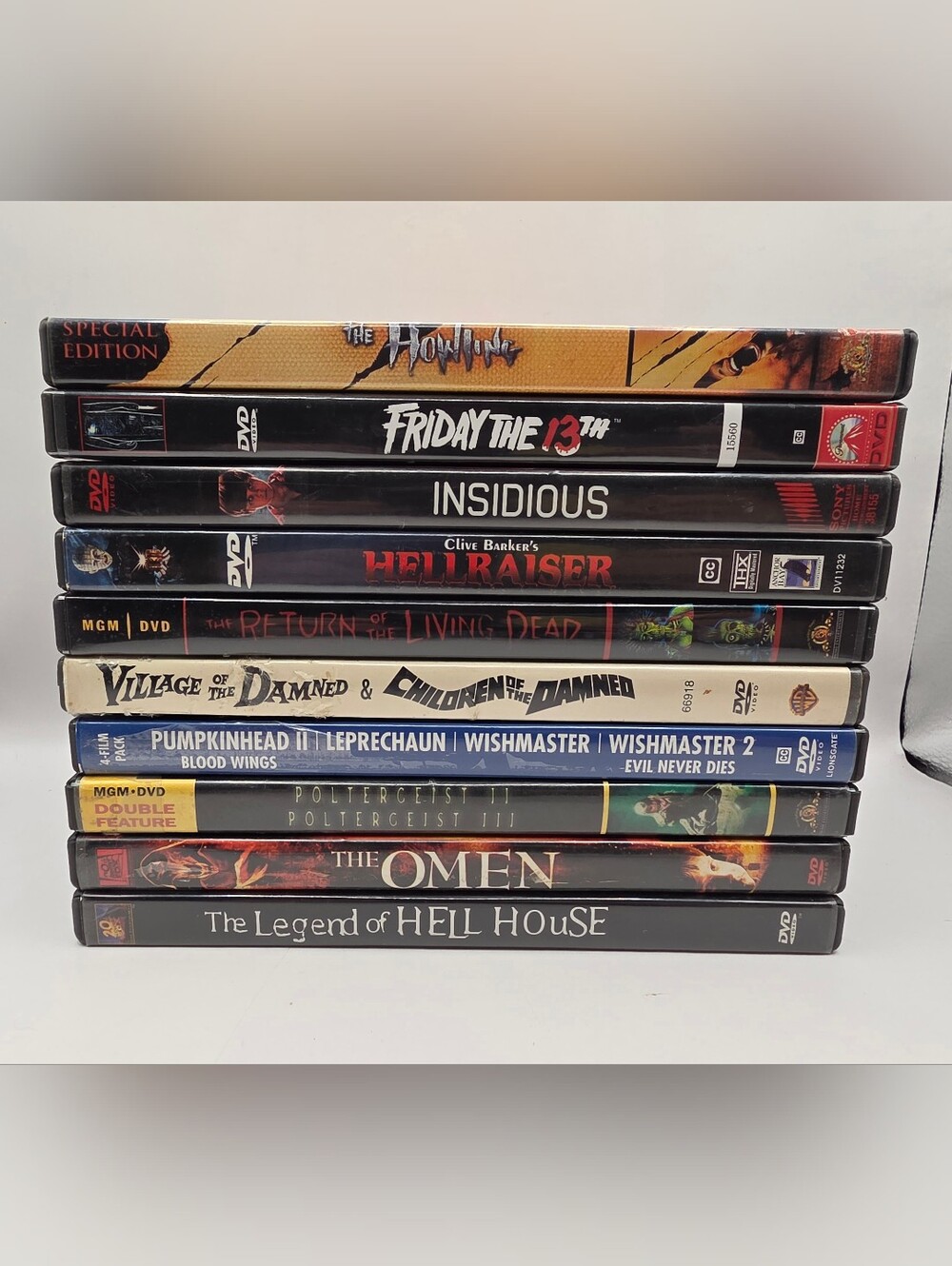 Horror Dvd Lot Howling Friday 13th Village Of The Damned Pumpkinhead Leprechaun